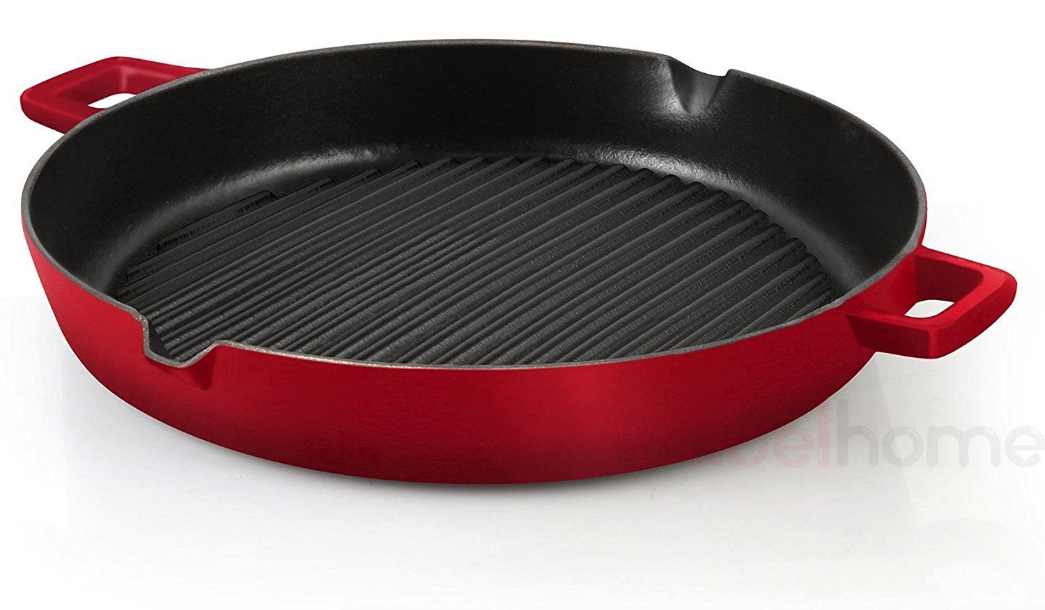 Enameled Cast Iron Skillet With Enamel Handle Double Handled - Temu